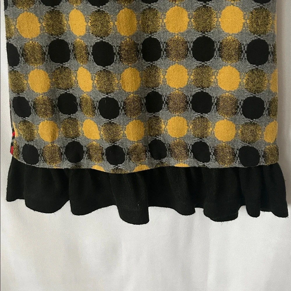 An Ren Contemporary Wool Colorful Sleeveless Ruffled Hem Mini Dress *Size M**🌺🌺 - Picture 6 of 7